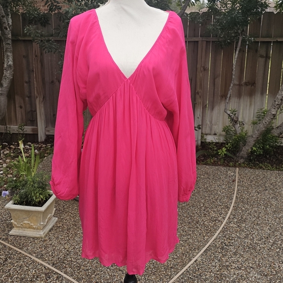 Nwt Letmebe Anthropologie Forever That Girl Sheer Flowy Mini Dress blouse S - Picture 6 of 15